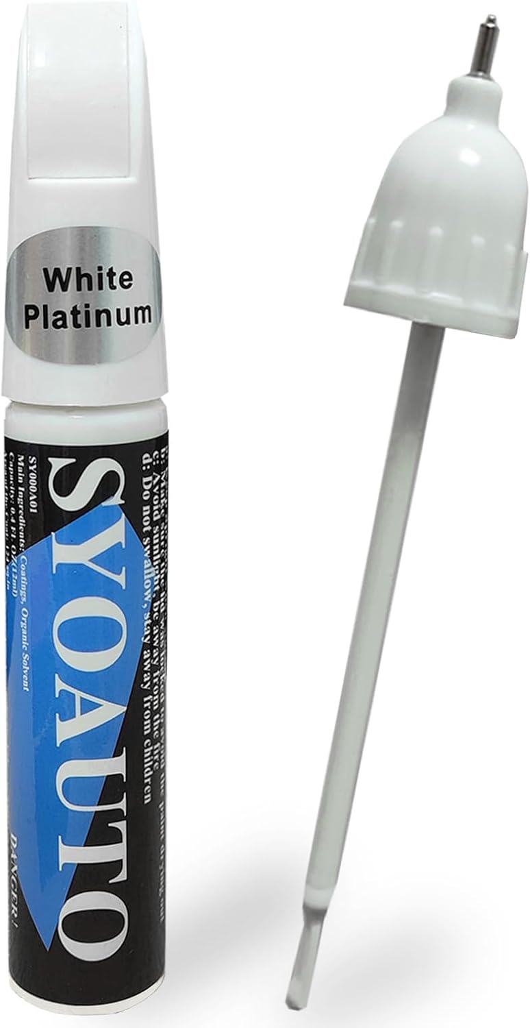 SYOAUTO White Platinum UG Touch Up Paint Fit for Ford Cars Auto Touch up Paint Scratch Repair Automotive Scratch Remover 2 in 1 White Platinum - Image 1